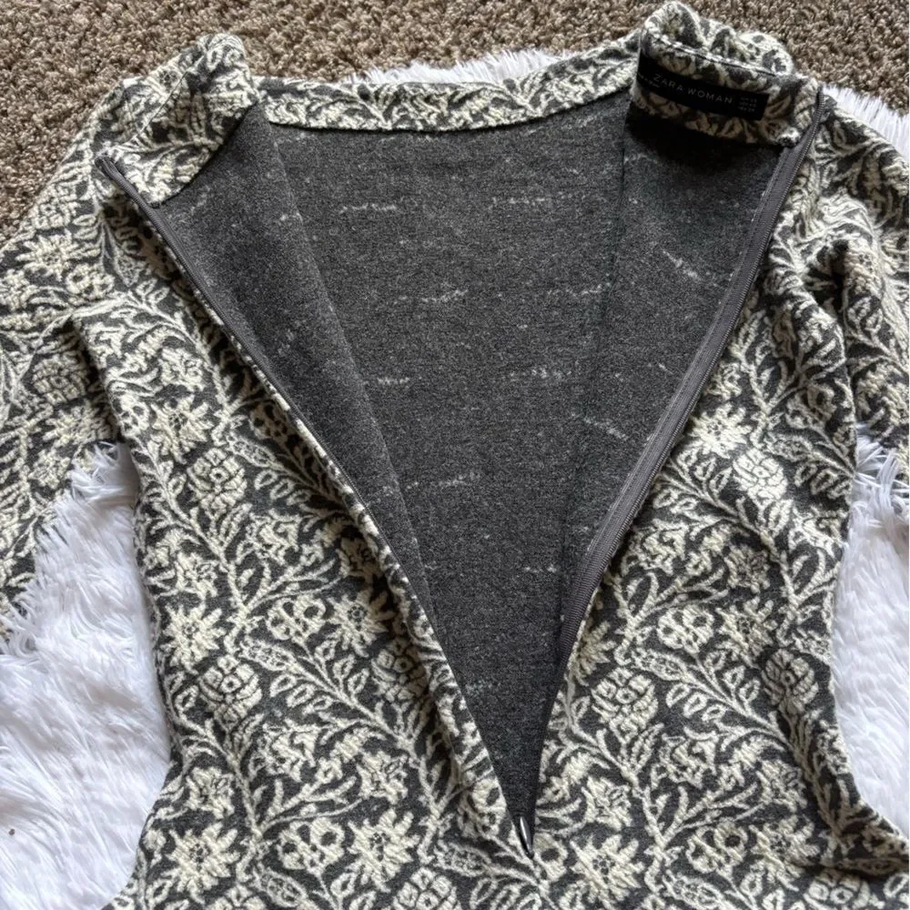 Zara Woman Dress Wool Blend Long Sleeve Womens Size XS‎